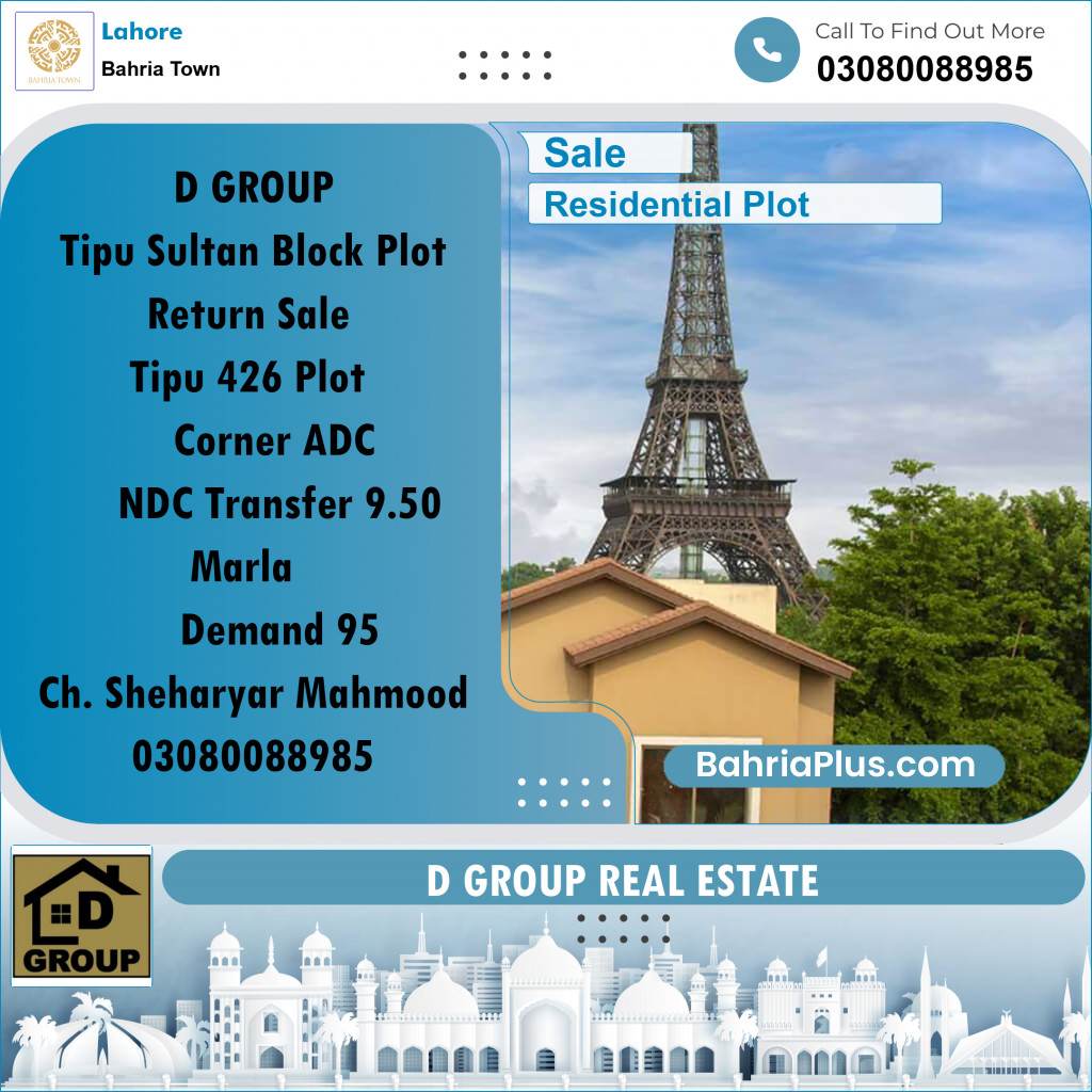 Residential Plot for Sale in Bahria Town, Lahore - (BP-188916)