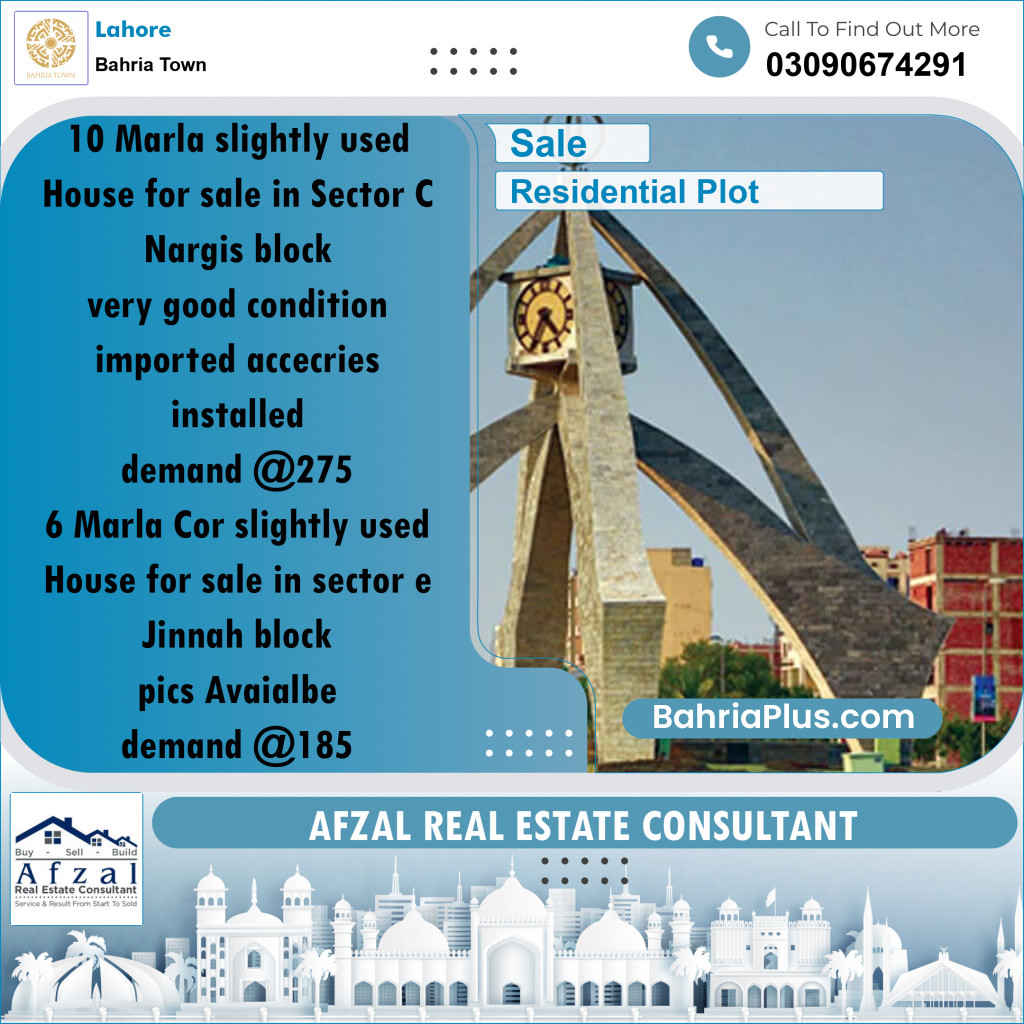 Residential Plot for Sale in Bahria Town, Lahore - (BP-188980)