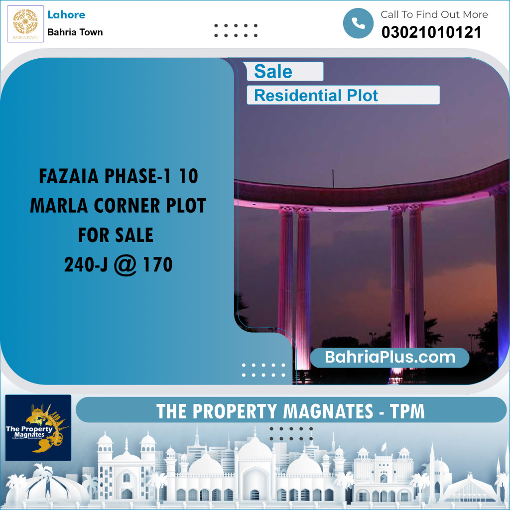 Residential Plot for Sale in Bahria Town, Lahore - (BP-189017)