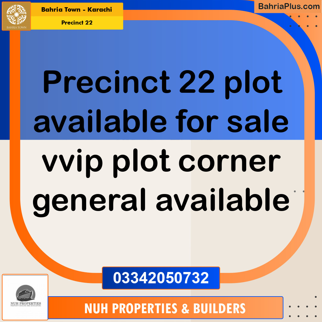 250 Sq. Yards Residential Plot for Sale in Precinct 22 -  Bahria Town, Karachi - (BP-189053)