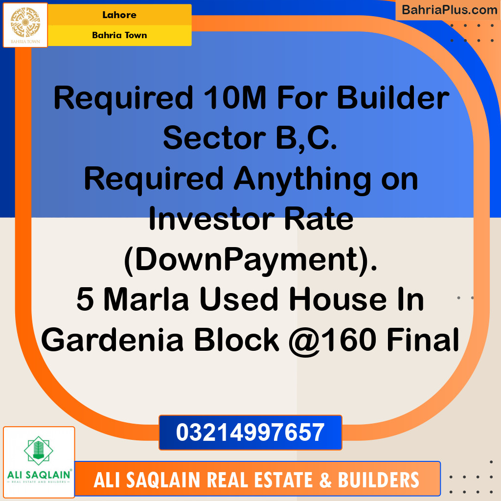Residential Plot for Sale in Bahria Town, Lahore - (BP-189060)