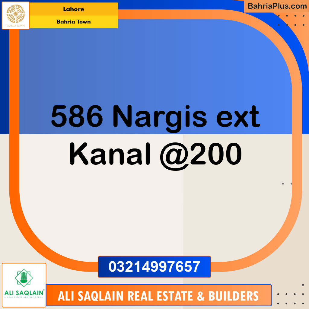 Residential Plot for Sale in Bahria Town, Lahore - (BP-189066)