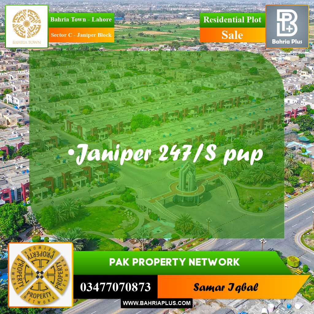 Residential Plot for Sale in Sector C - Janiper Block -  Bahria Town, Lahore - (BP-189081)
