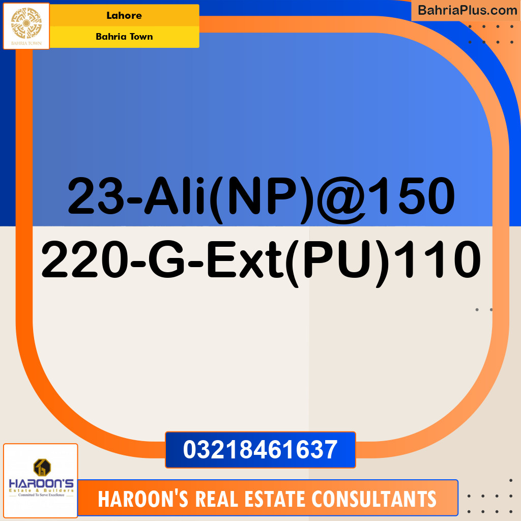Residential Plot for Sale in Bahria Town, Lahore - (BP-189114)