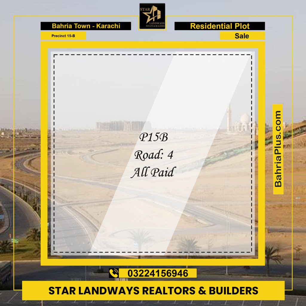 125 Sq. Yards Residential Plot for Sale in Precinct 15-B -  Bahria Town, Karachi - (BP-189116)