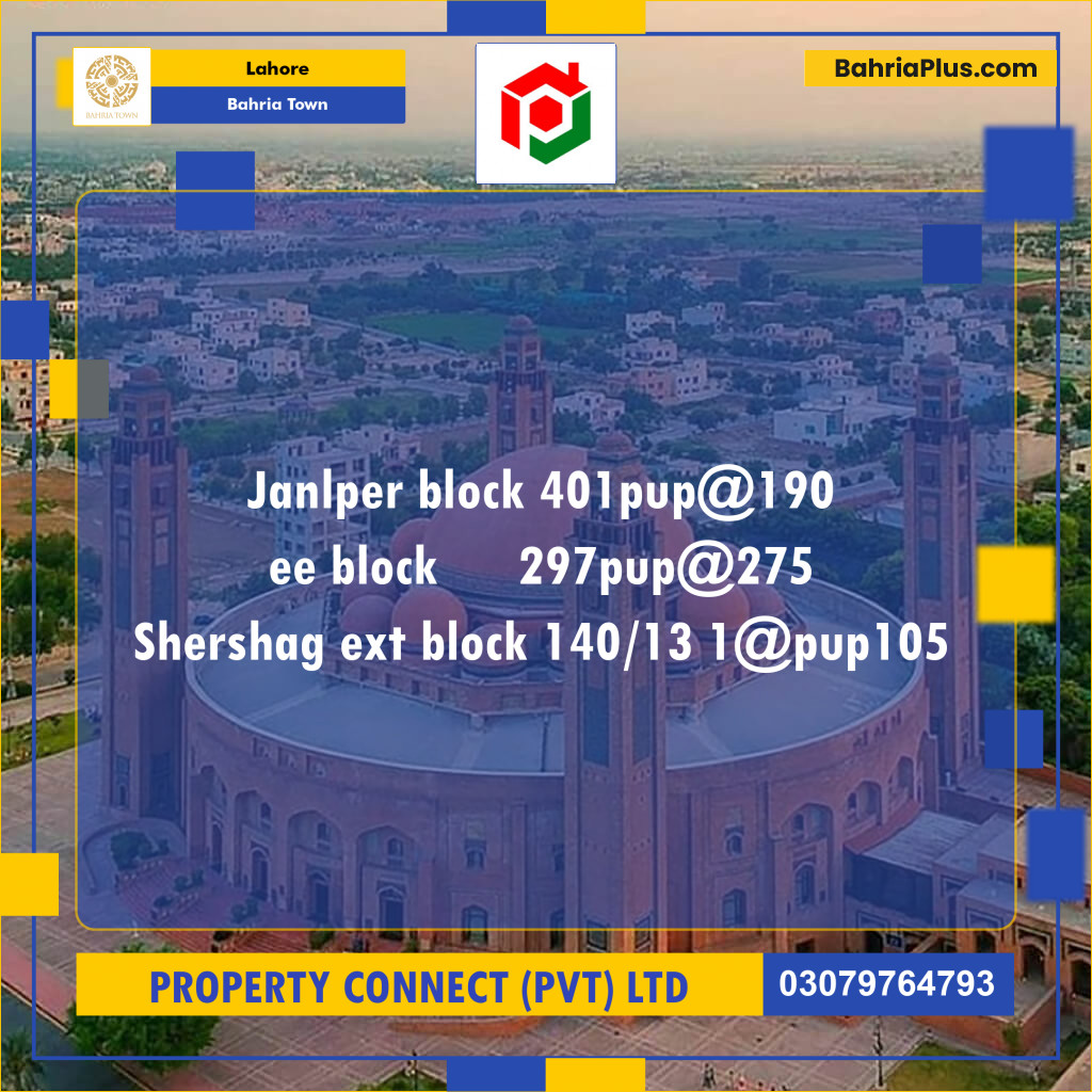 Residential Plot for Sale in Bahria Town, Lahore - (BP-189129)