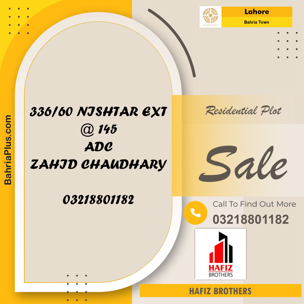 Residential Plot for Sale in Bahria Town, Lahore - (BP-189139)