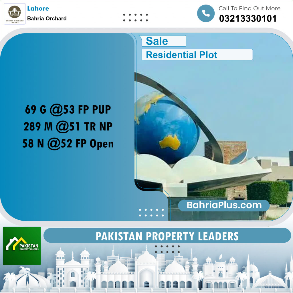 Residential Plot for Sale in Bahria Orchard, Lahore - (BP-189141)