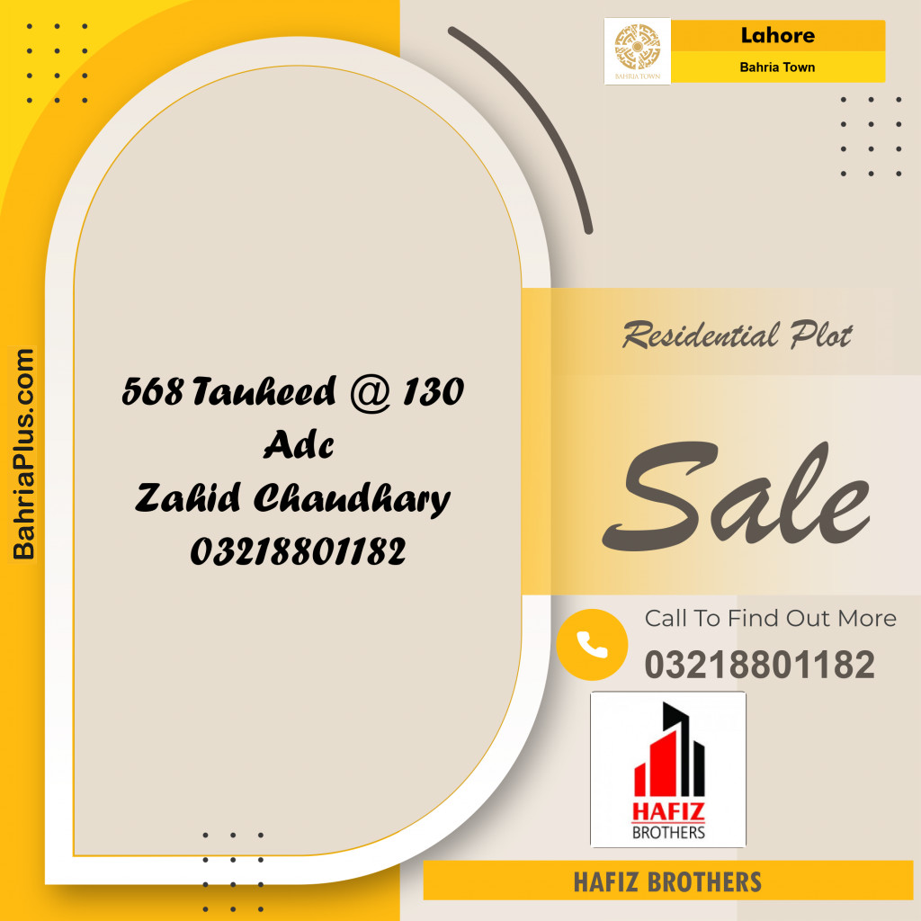 Residential Plot for Sale in Bahria Town, Lahore - (BP-189146)