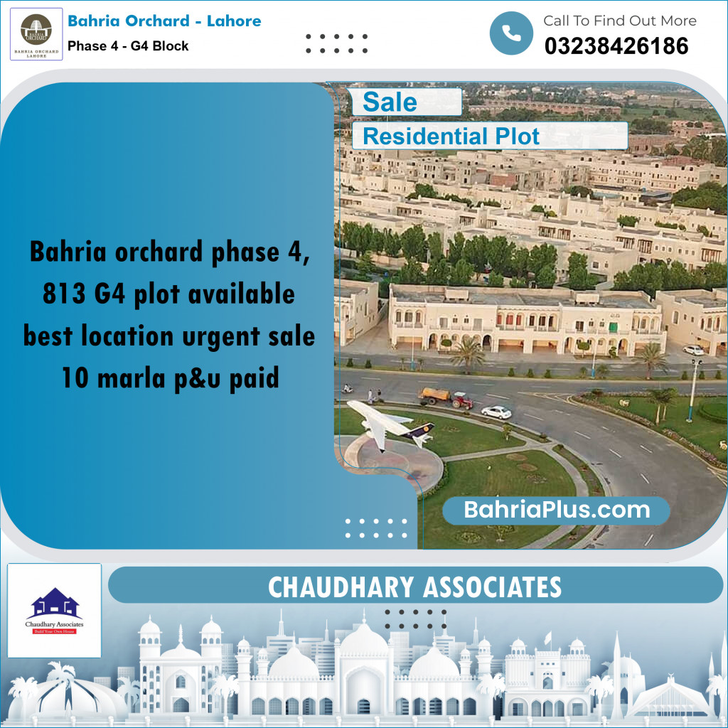 Residential Plot for Sale in Phase 4 - G4 Block -  Bahria Orchard, Lahore - (BP-189157)