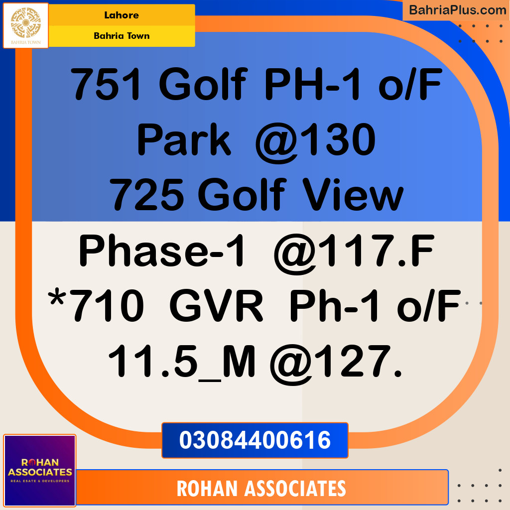 Residential Plot for Sale in Bahria Town, Lahore - (BP-189174)
