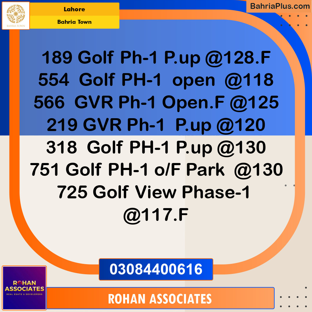 Residential Plot for Sale in Bahria Town, Lahore - (BP-189175)