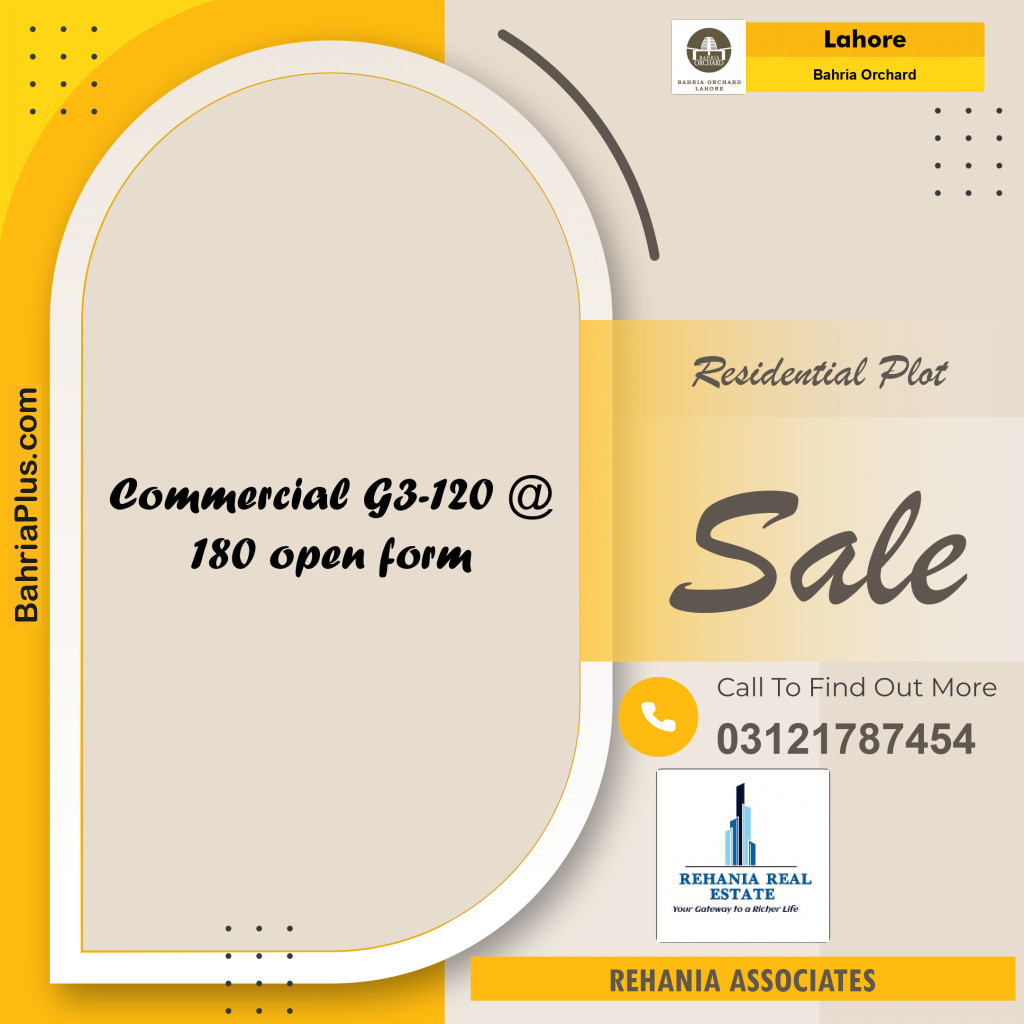 Residential Plot for Sale in Bahria Orchard, Lahore - (BP-189218)