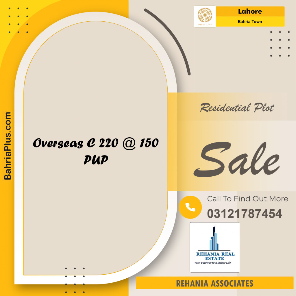 Residential Plot for Sale in Bahria Town, Lahore - (BP-189274)