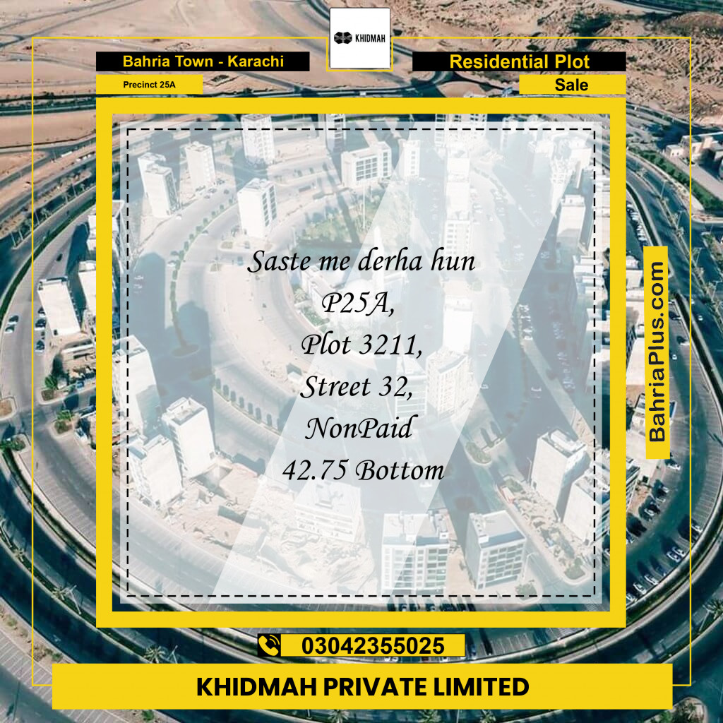 125 Sq. Yards Residential Plot for Sale in Precinct 25A -  Bahria Town, Karachi - (BP-189312)