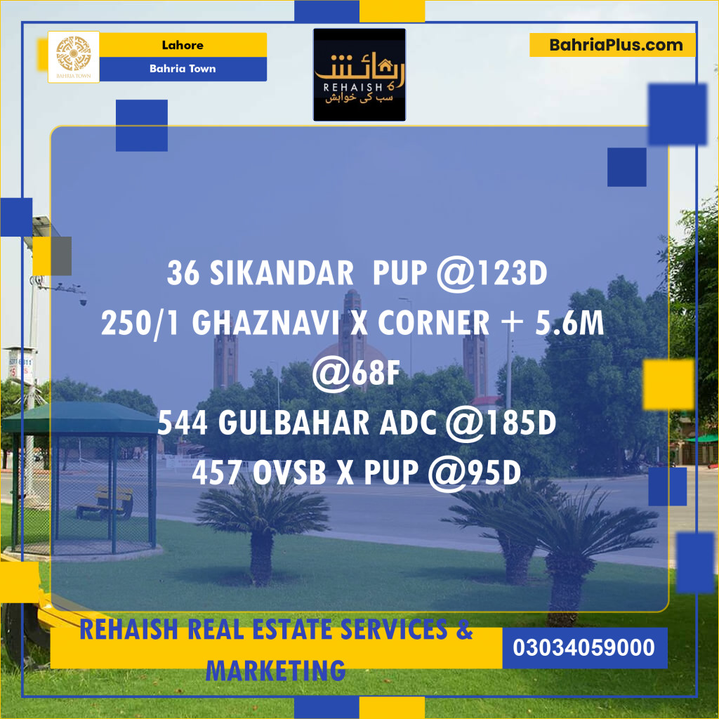 Residential Plot for Sale in Bahria Town, Lahore - (BP-189325)