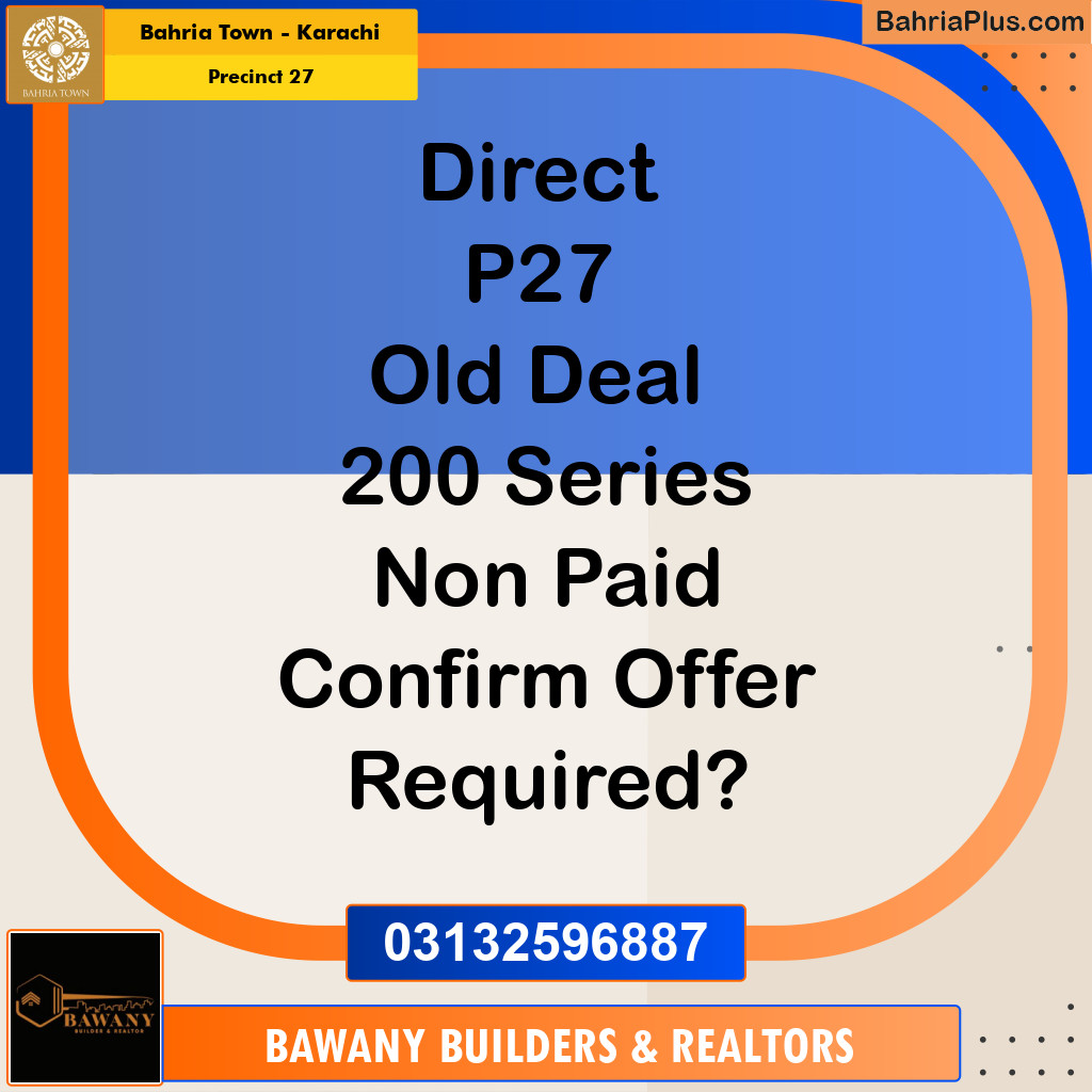 Residential Plot for Sale in Precinct 27 -  Bahria Town, Karachi - (BP-189333)