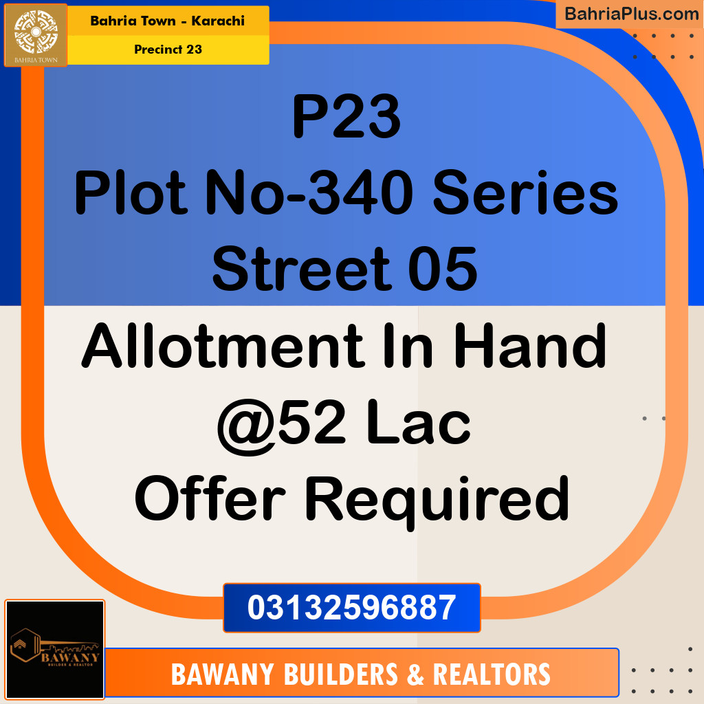 125 Sq. Yards Residential Plot for Sale in Precinct 23 -  Bahria Town, Karachi - (BP-189334)