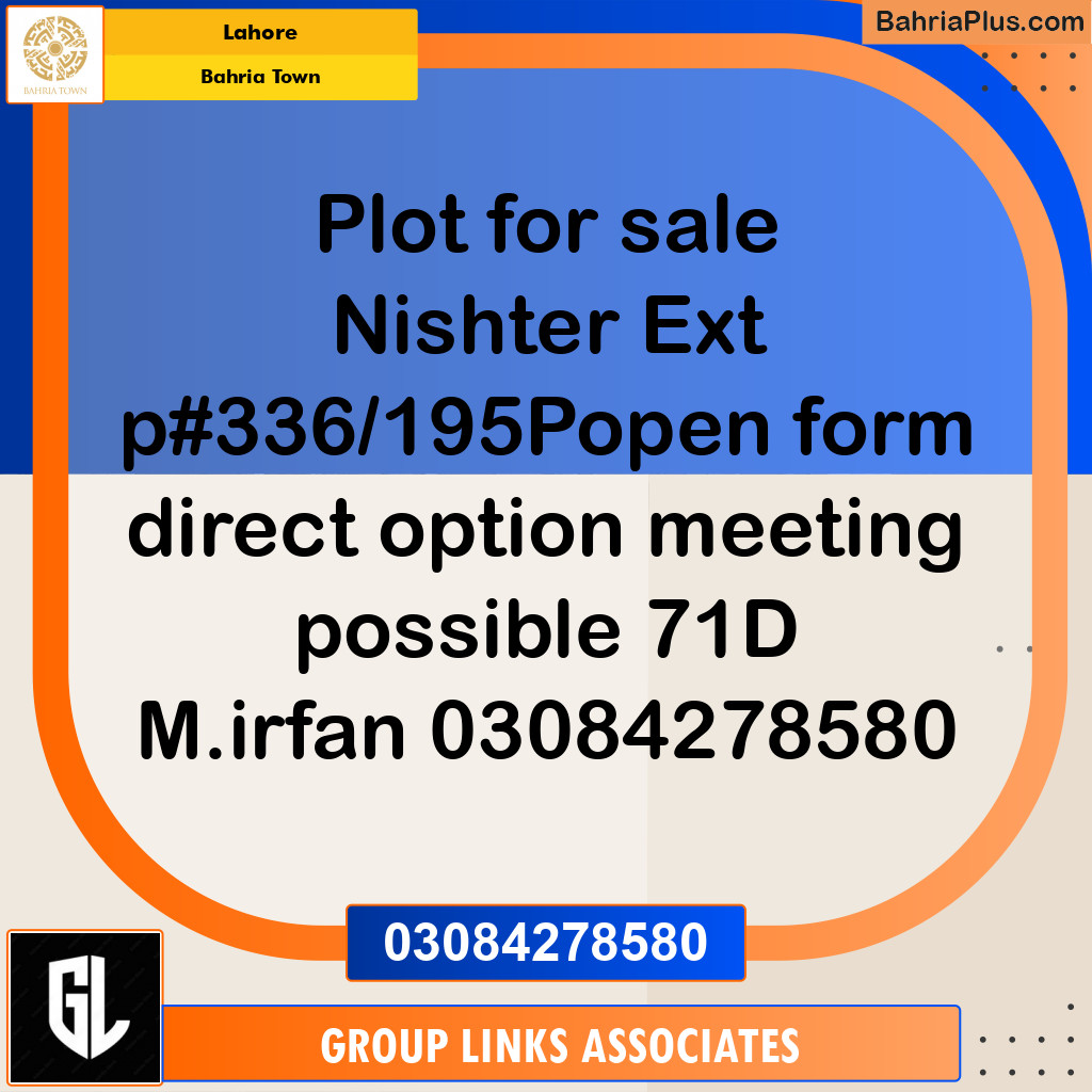 Residential Plot for Sale in Bahria Town, Lahore - (BP-189353)