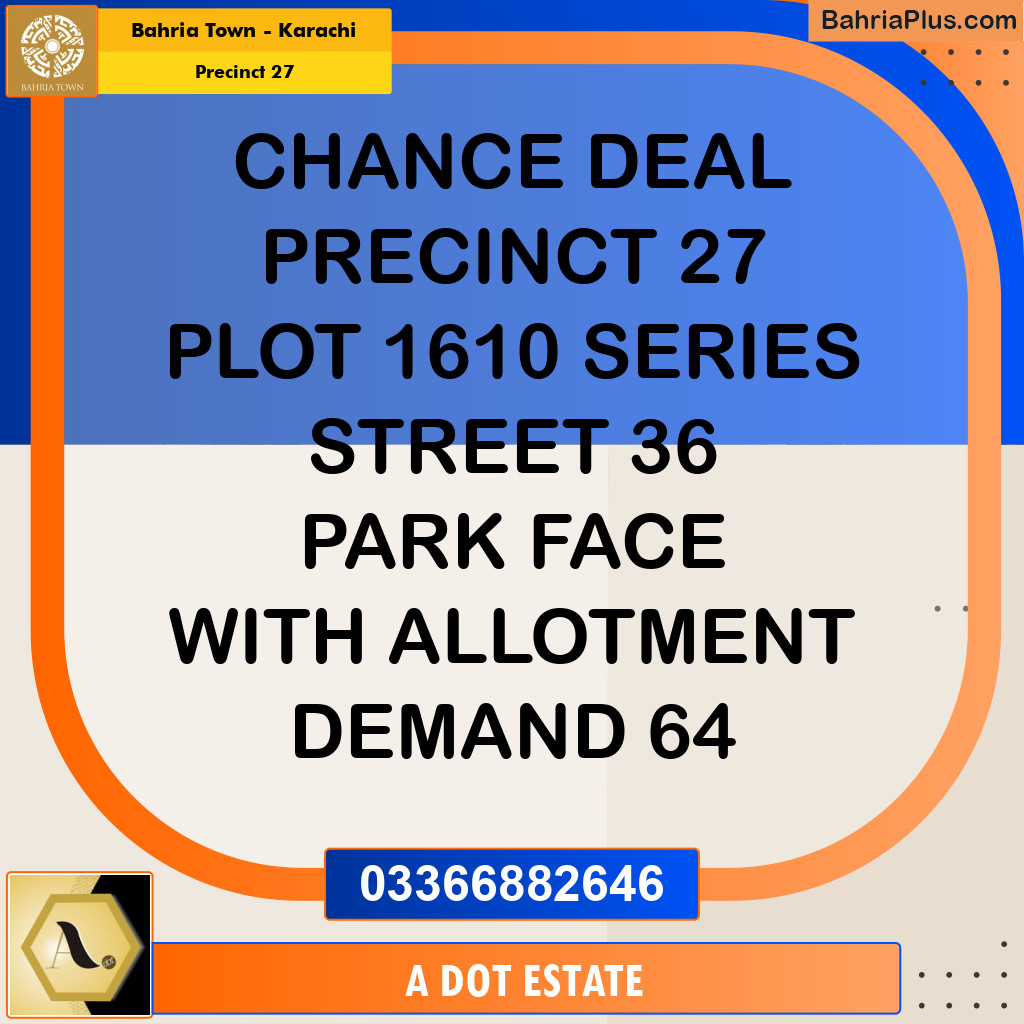 Residential Plot for Sale in Precinct 27 - Bahria Town, Karachi - (BP-189382)