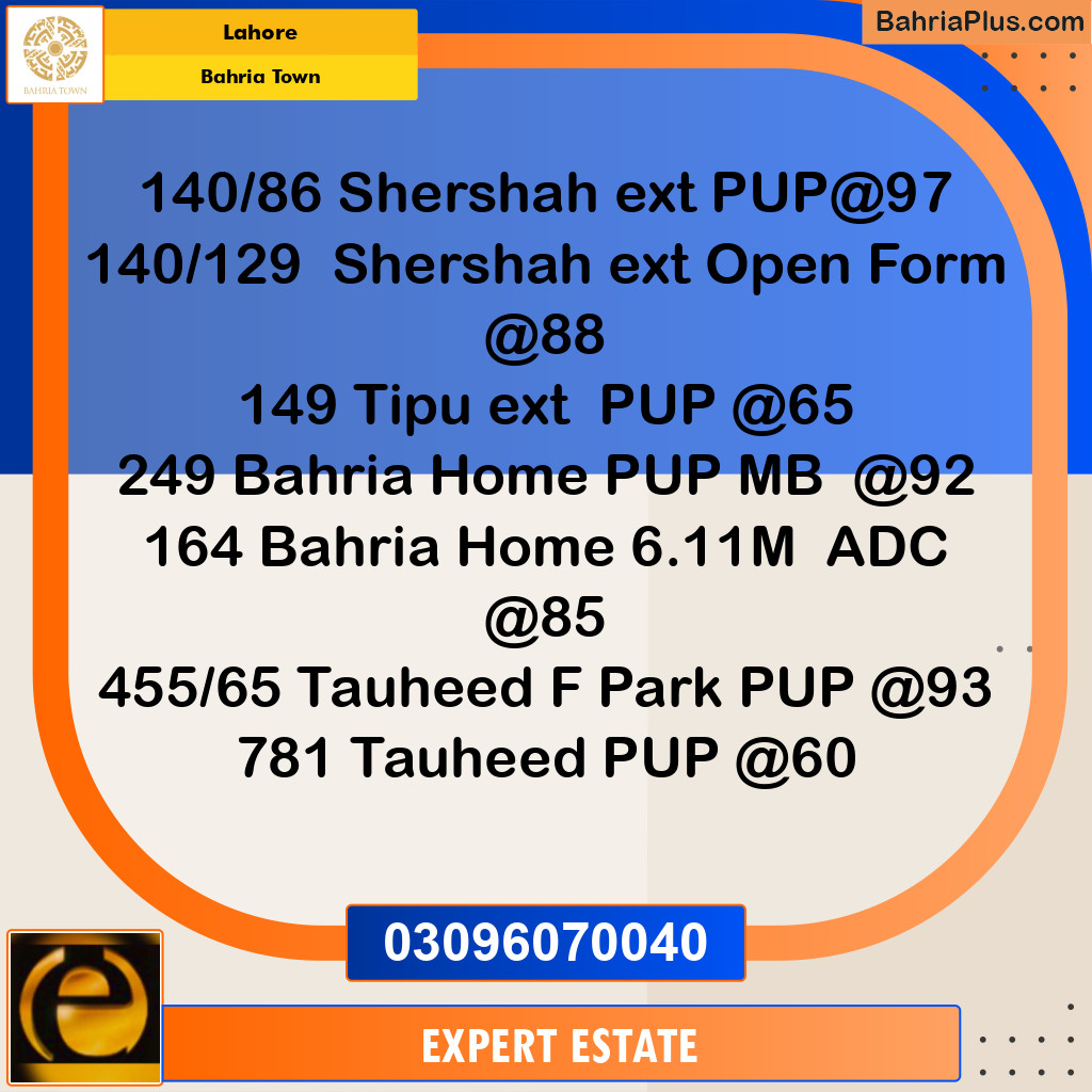 Residential Plot for Sale in Bahria Town, Lahore - (BP-189426)