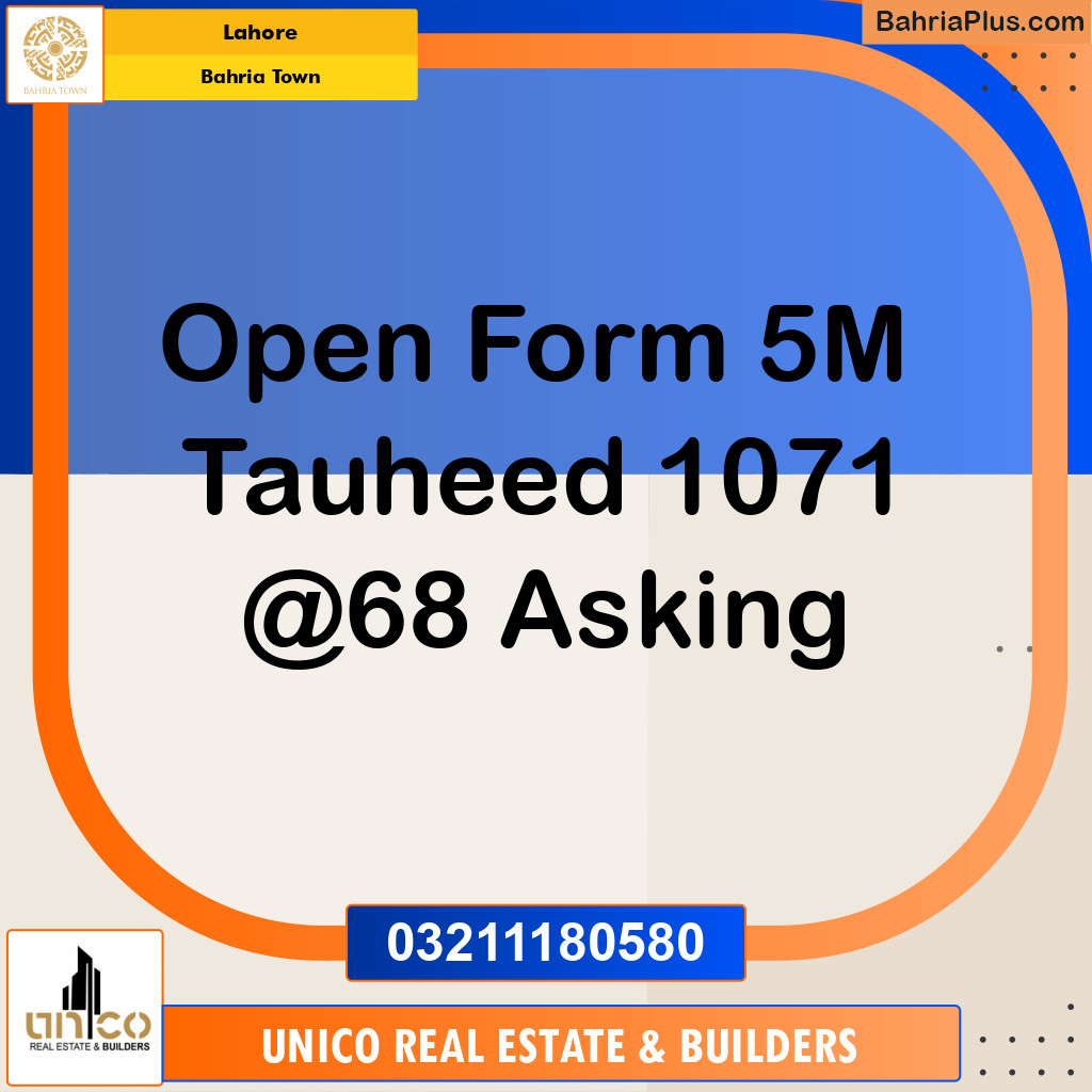Residential Plot for Sale in Bahria Town, Lahore - (BP-189479)