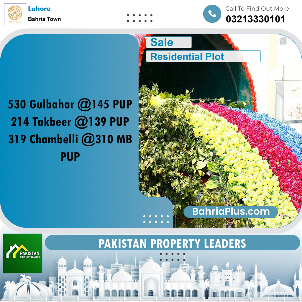 Residential Plot for Sale in Bahria Town, Lahore - (BP-189491)