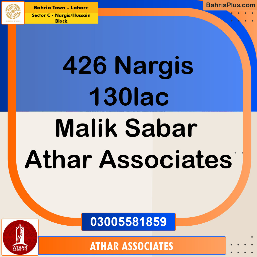 Residential Plot for Sale in Sector C - Nargis/Hussain Block - Bahria Town, Lahore - (BP-189524)