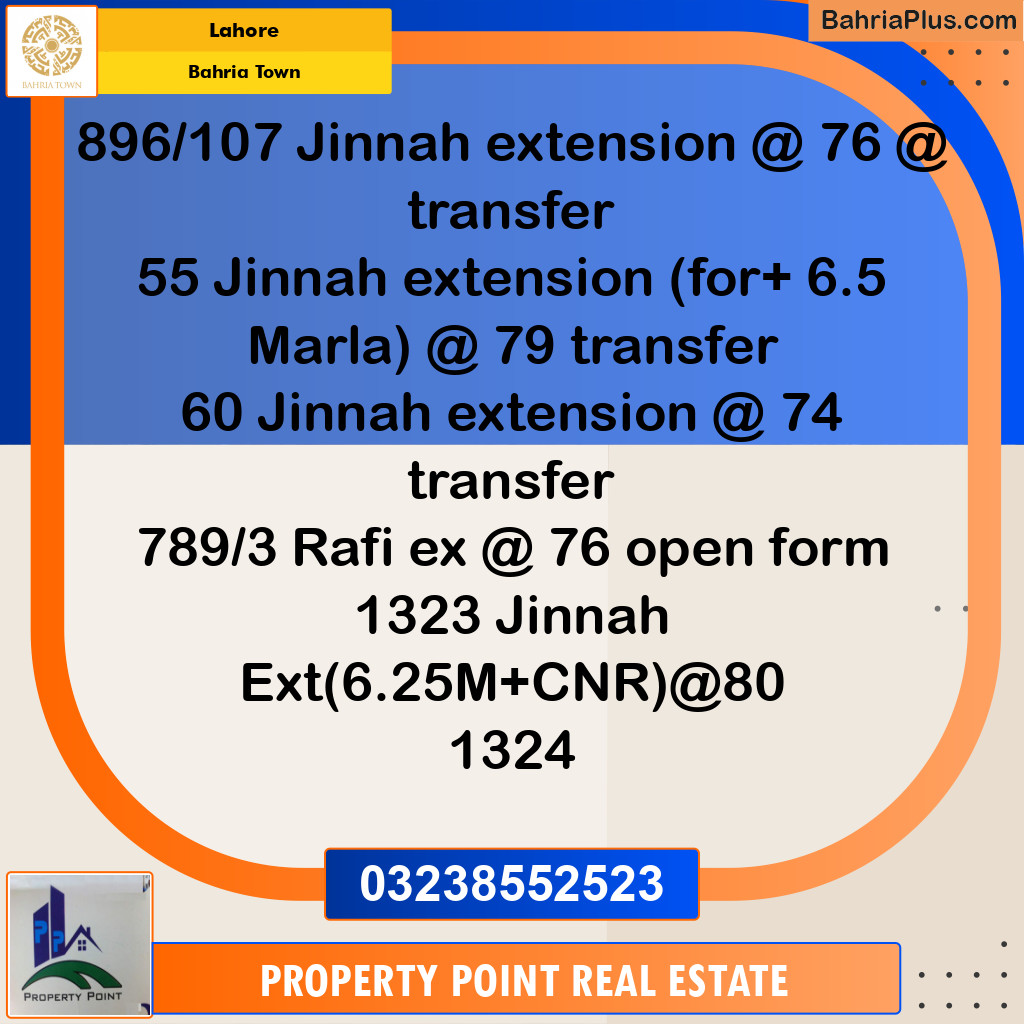 Residential Plot for Sale in Bahria Town, Lahore - (BP-189537)