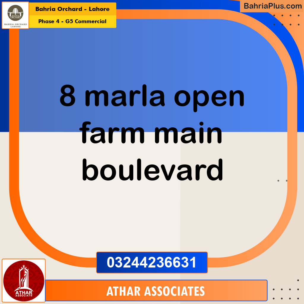 Commercial Plot for Sale in Phase 4 - G5 Commercial -  Bahria Orchard, Lahore - (BP-189574)