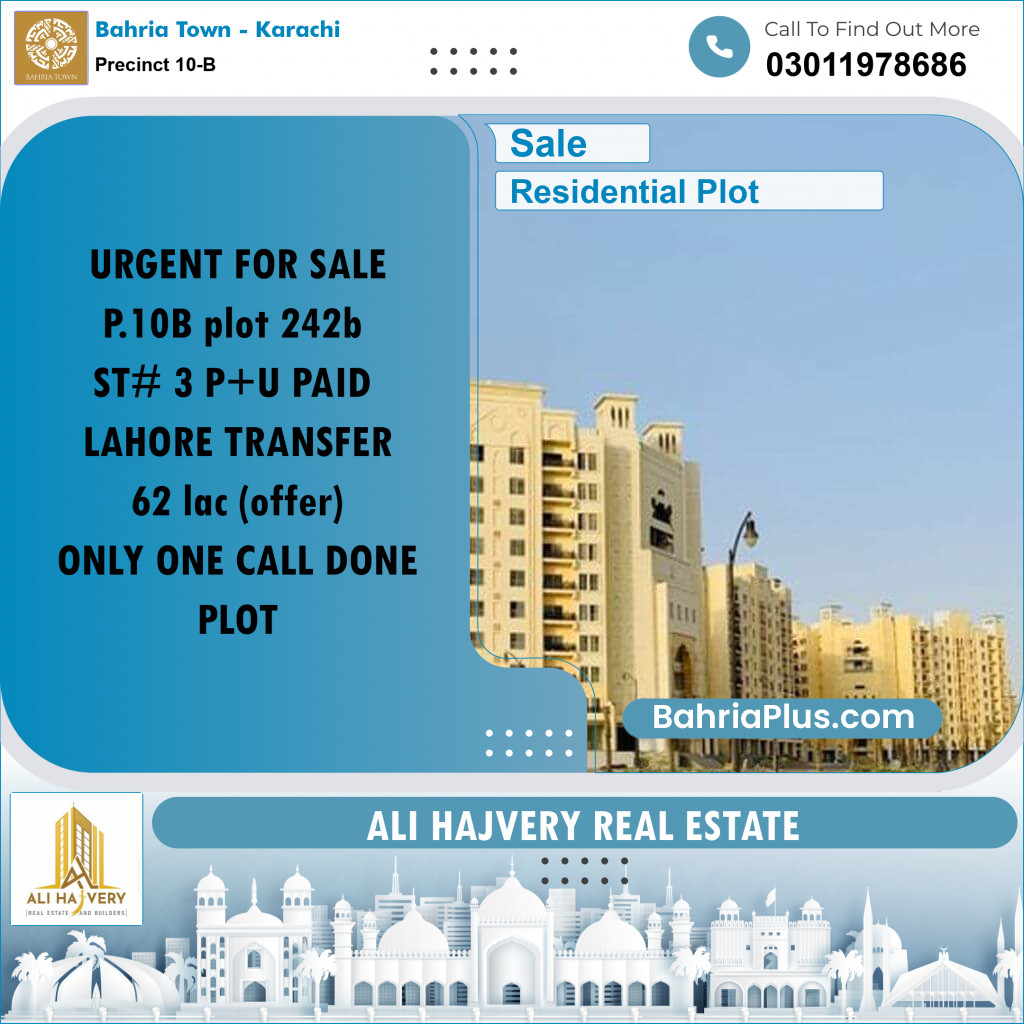 125 Sq. Yards Residential Plot for Sale in Precinct 10-B -  Bahria Town, Karachi - (BP-189607)