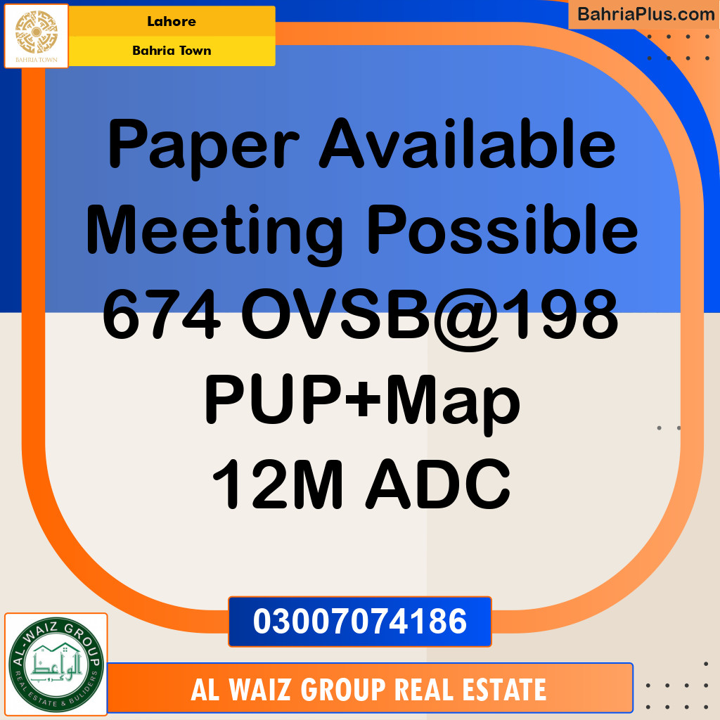 Residential Plot for Sale in Bahria Town, Lahore - (BP-189638)