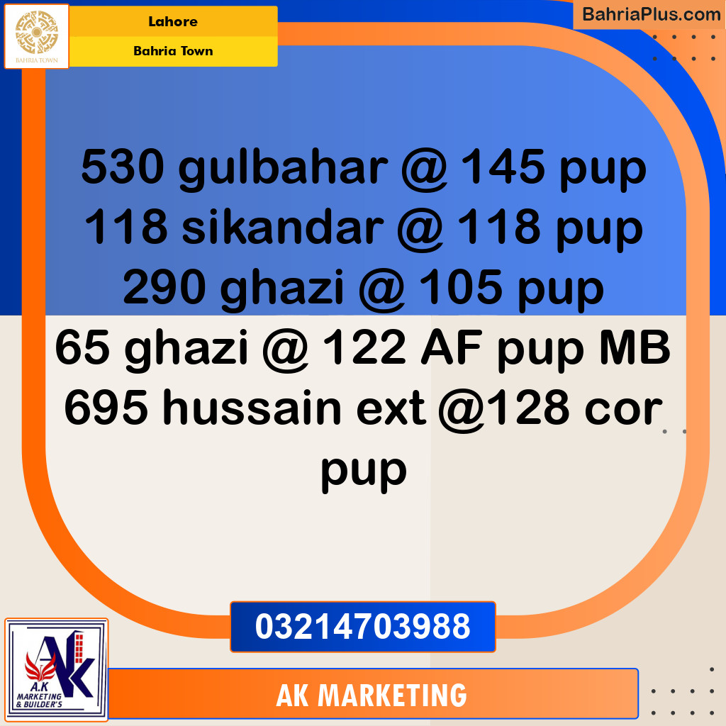 Residential Plot for Sale in Bahria Town, Lahore - (BP-189664)