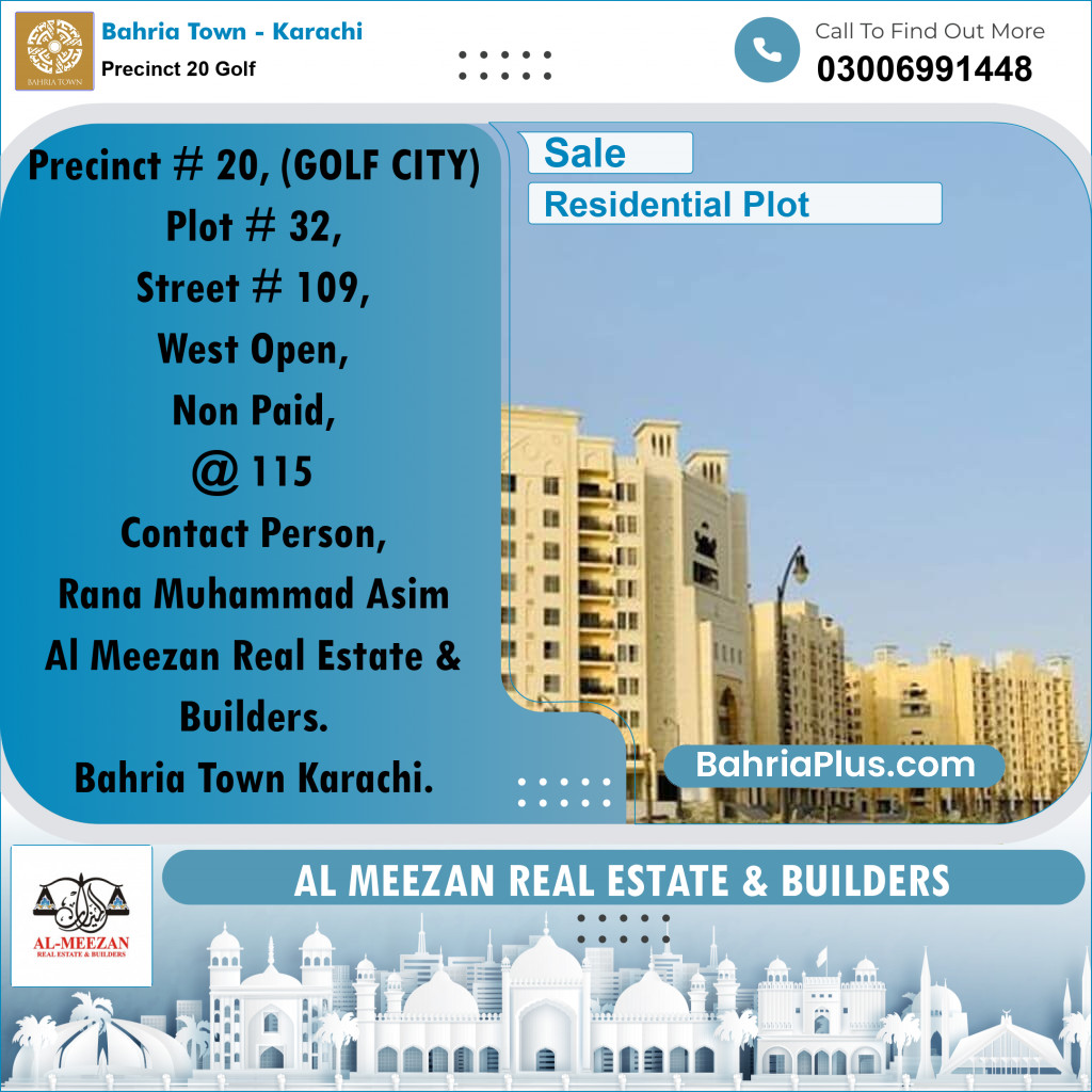 500 Sq. Yards Residential Plot for Sale in Precinct 20 Golf -  Bahria Town, Karachi - (BP-189723)