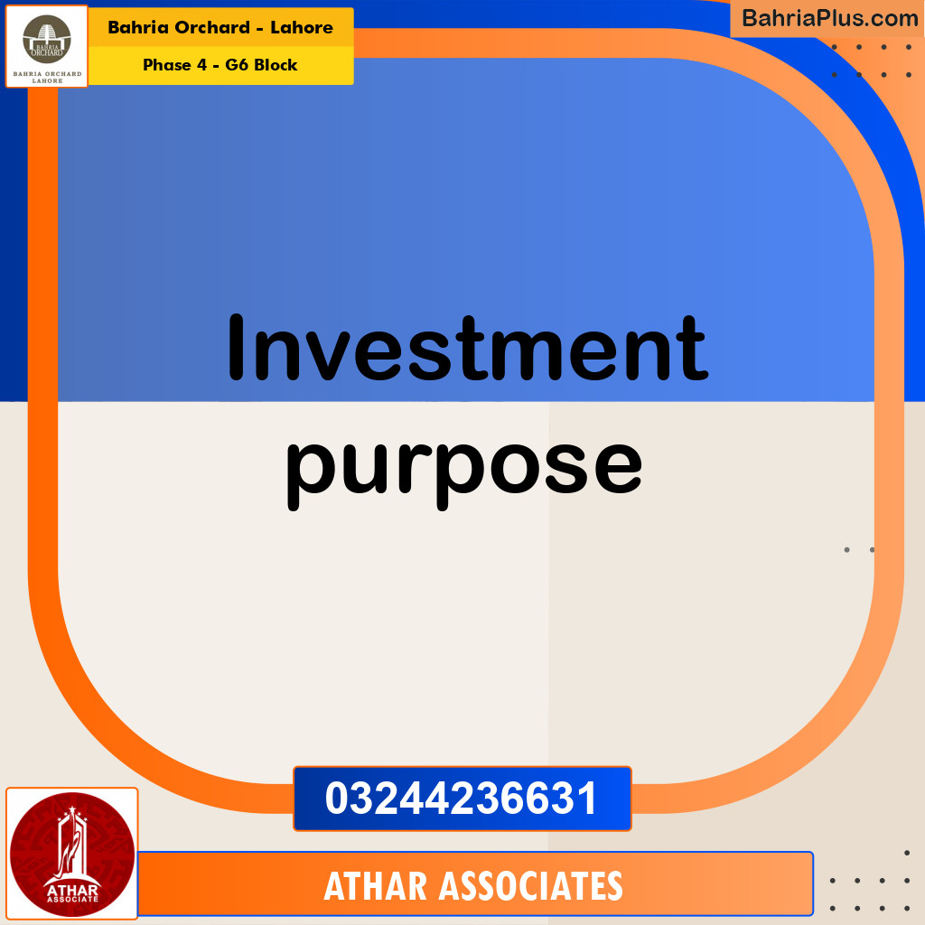 Residential Plot for Sale in Phase 4 - G6 Block -  Bahria Orchard, Lahore - (BP-189769)