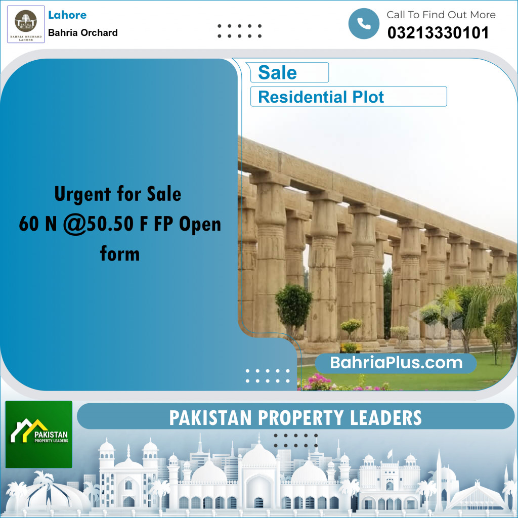 Residential Plot for Sale in Bahria Orchard, Lahore - (BP-189772)