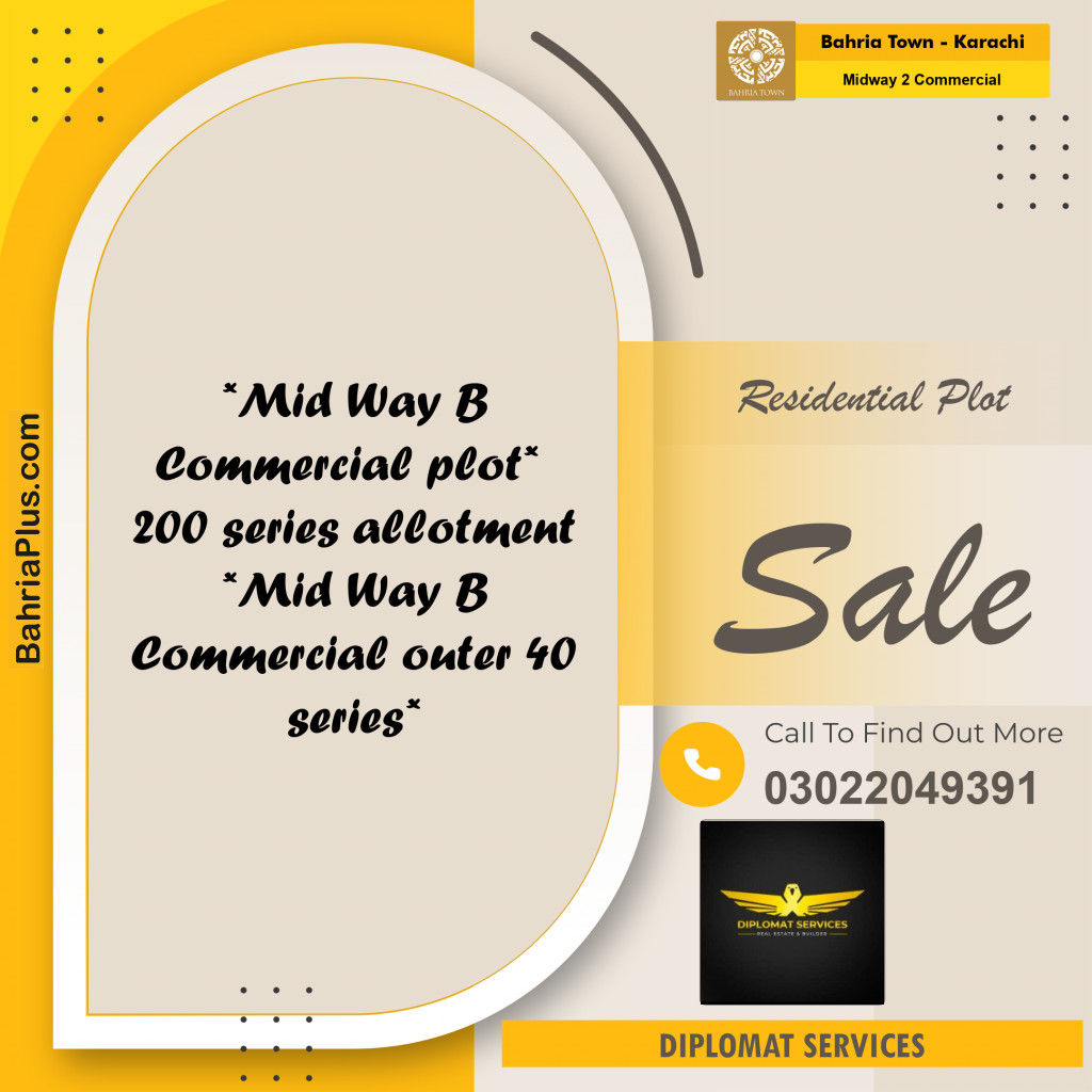 Residential Plot for Sale in Midway 2 Commercial -  Bahria Town, Karachi - (BP-189776)