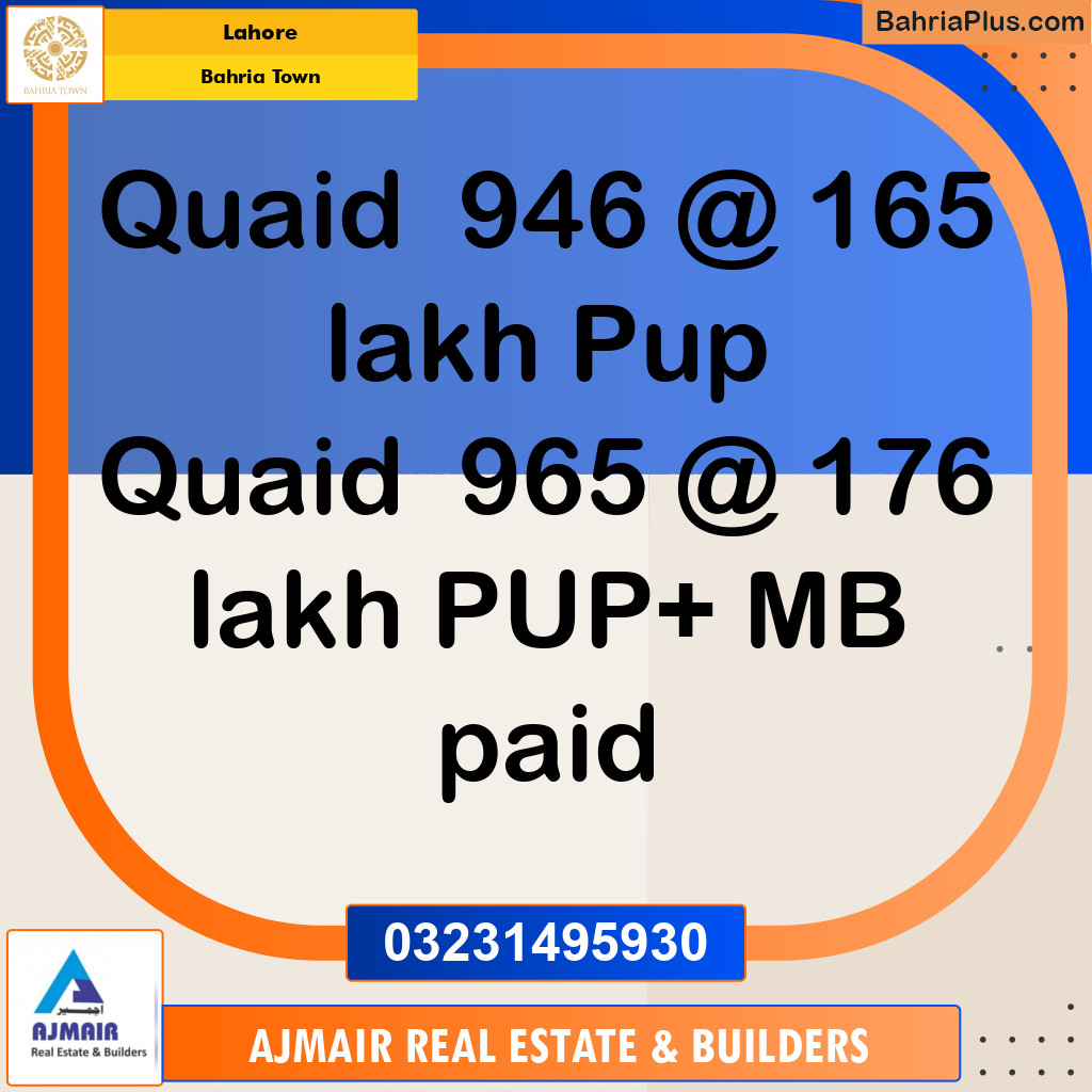 Residential Plot for Sale in Bahria Town, Lahore - (BP-189815)