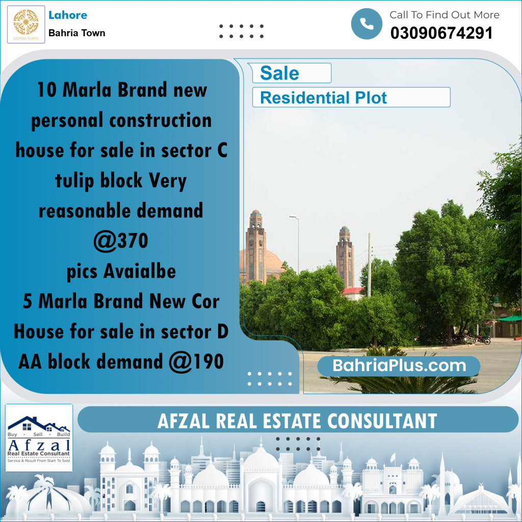 Residential Plot for Sale in Bahria Town, Lahore - (BP-189867)