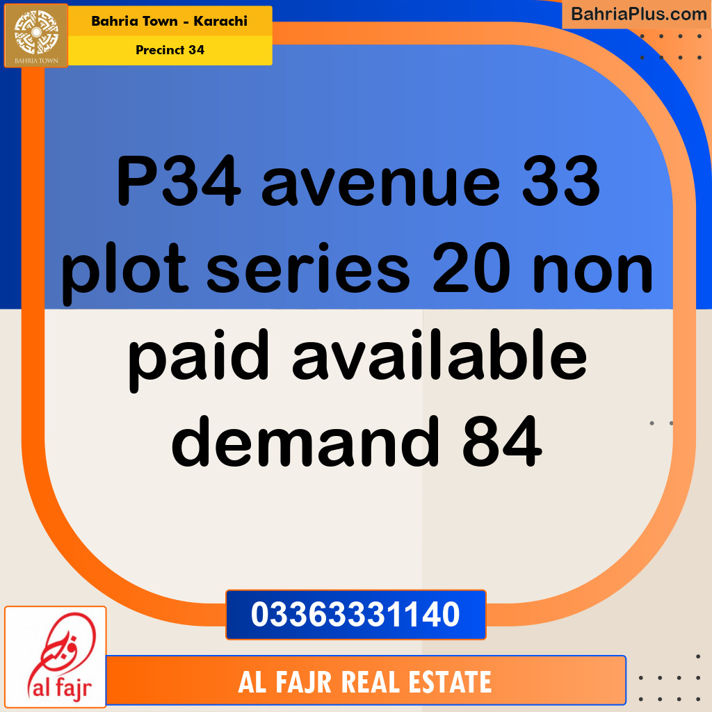 250 Sq. Yards Residential Plot for Sale in Precinct 34 -  Bahria Town, Karachi - (BP-189877)