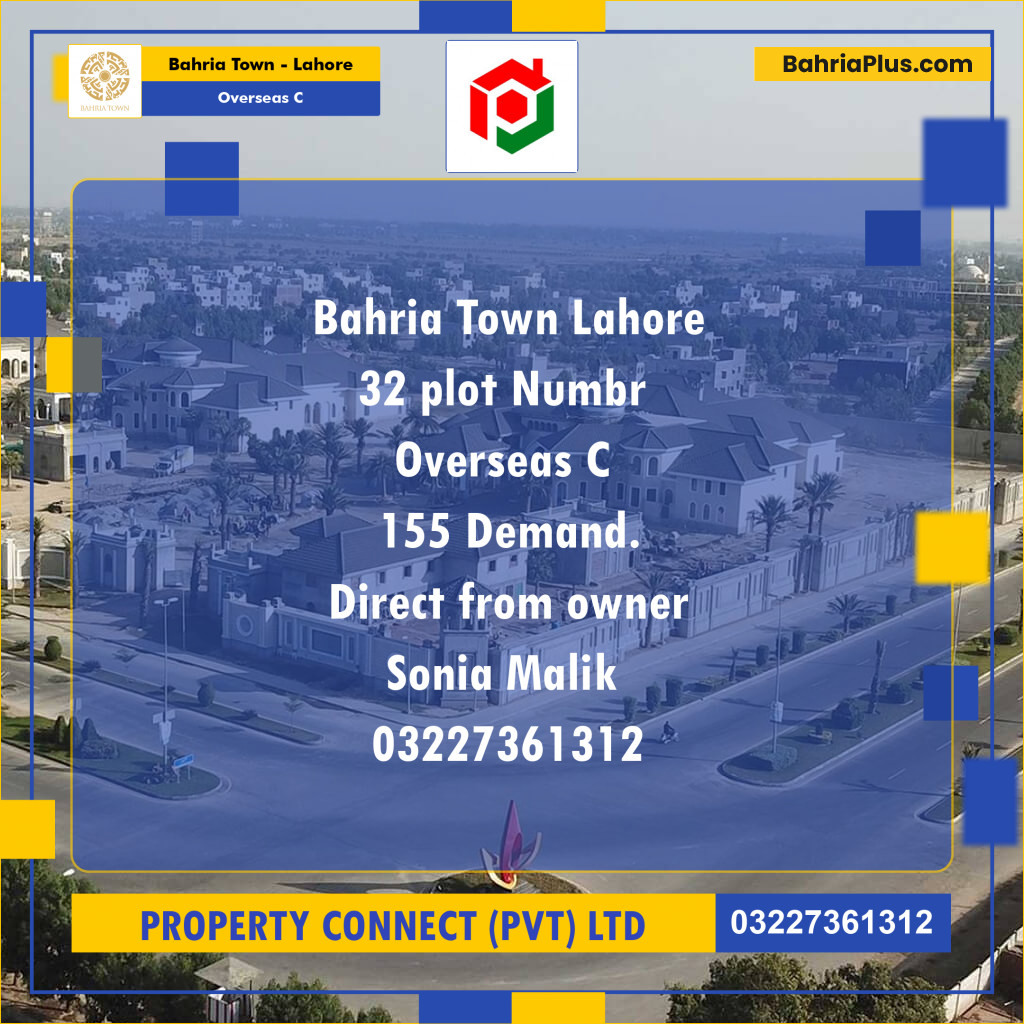 Residential Plot for Sale in Overseas C -  Bahria Town, Lahore - (BP-190023)