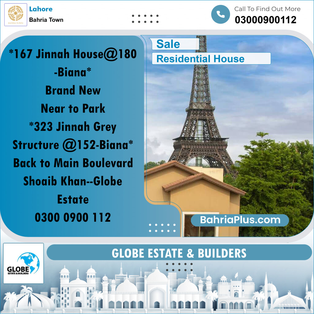 Residential House for Sale in Bahria Town, Lahore - (BP-190032)