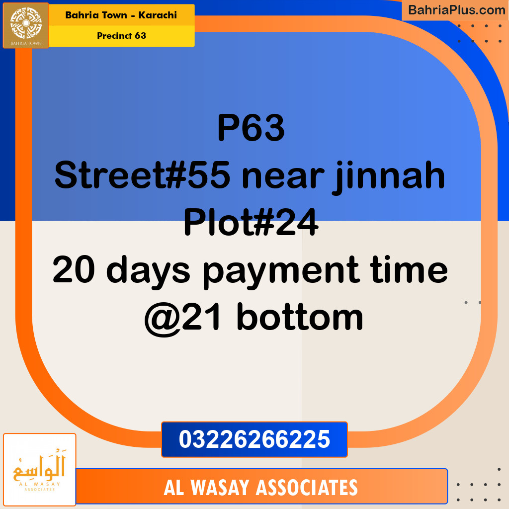 Residential Plot for Sale in Precinct 63 -  Bahria Town, Karachi - (BP-190162)