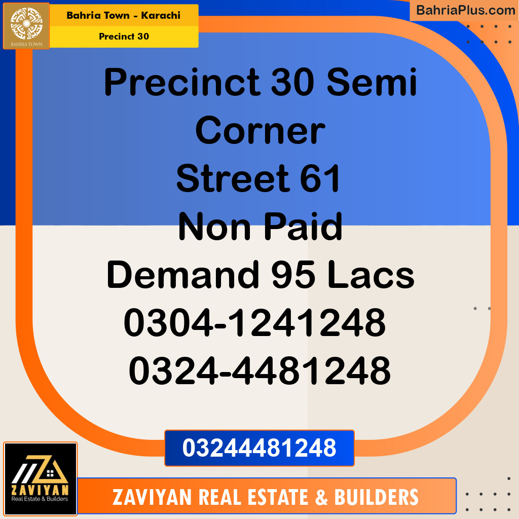 250 Sq. Yards Residential Plot for Sale in Precinct 30 -  Bahria Town, Karachi - (BP-190182)