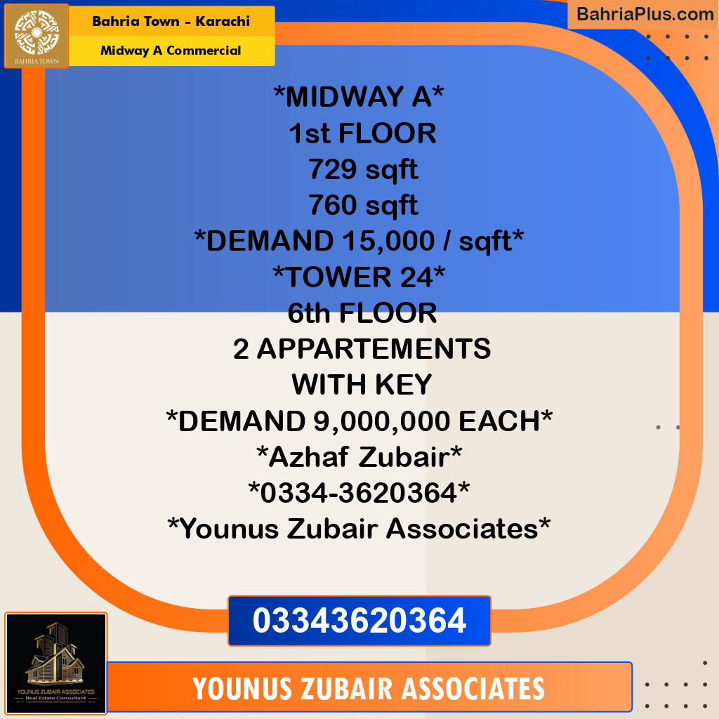 Residential Plot for Sale in Midway A Commercial - Bahria Town, Karachi - (BP-190230)
