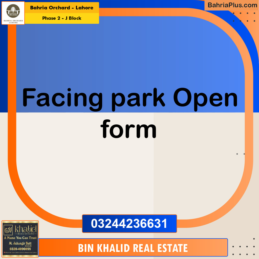 Residential Plot for Sale in Phase 2 - J Block - Bahria Orchard, Lahore - (BP-190239)