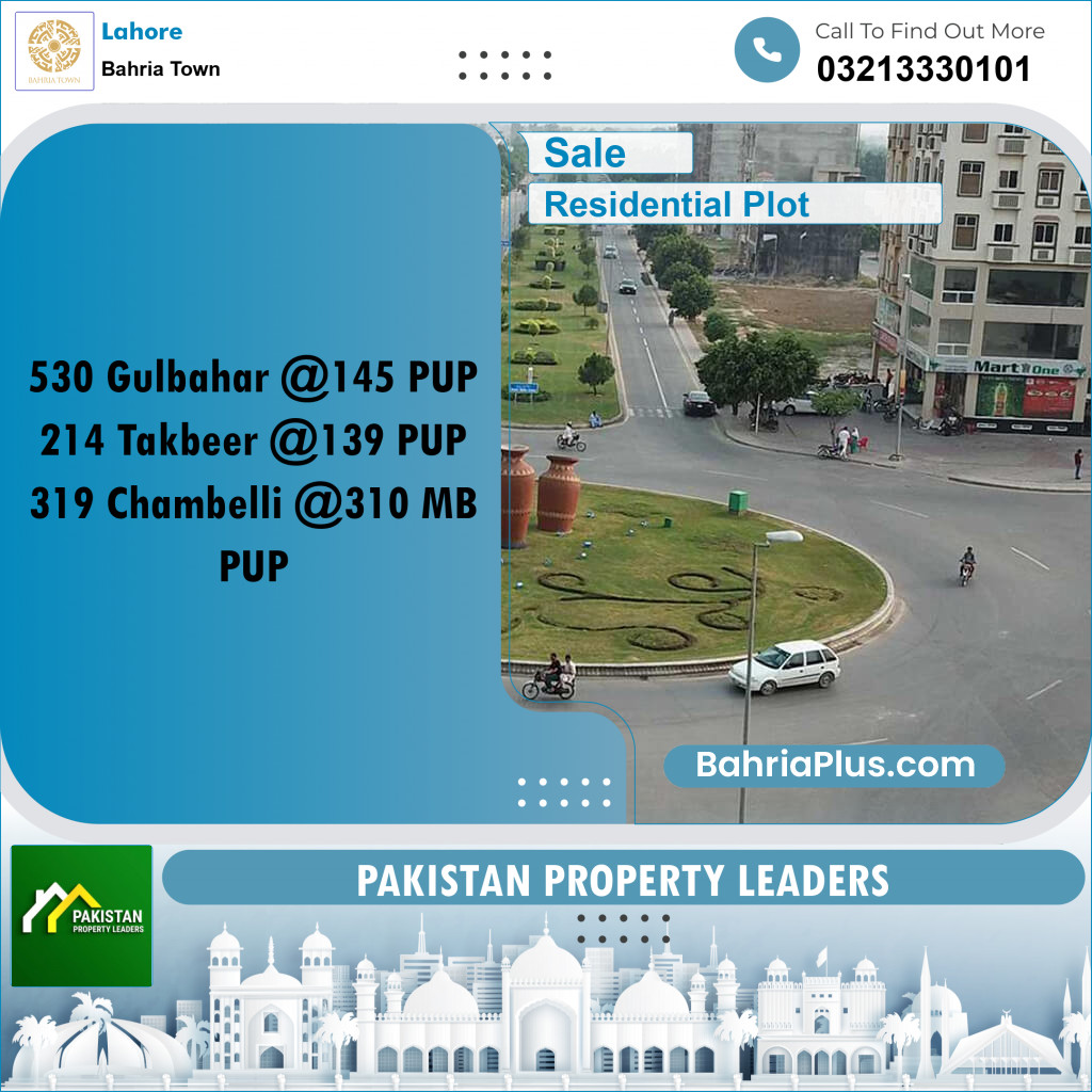 Residential Plot for Sale in Bahria Town, Lahore - (BP-190276)