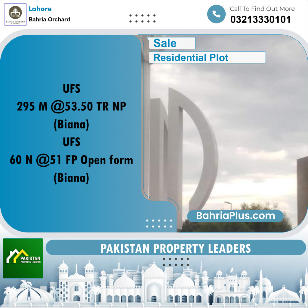 Residential Plot for Sale in Bahria Orchard, Lahore - (BP-190366)
