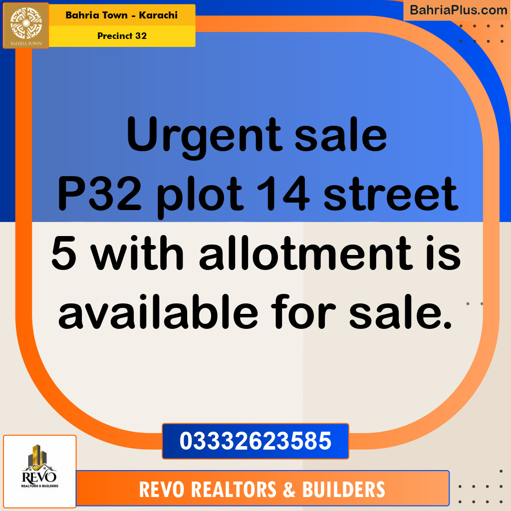 250 Sq. Yards Residential Plot for Sale in Precinct 32 -  Bahria Town, Karachi - (BP-190367)