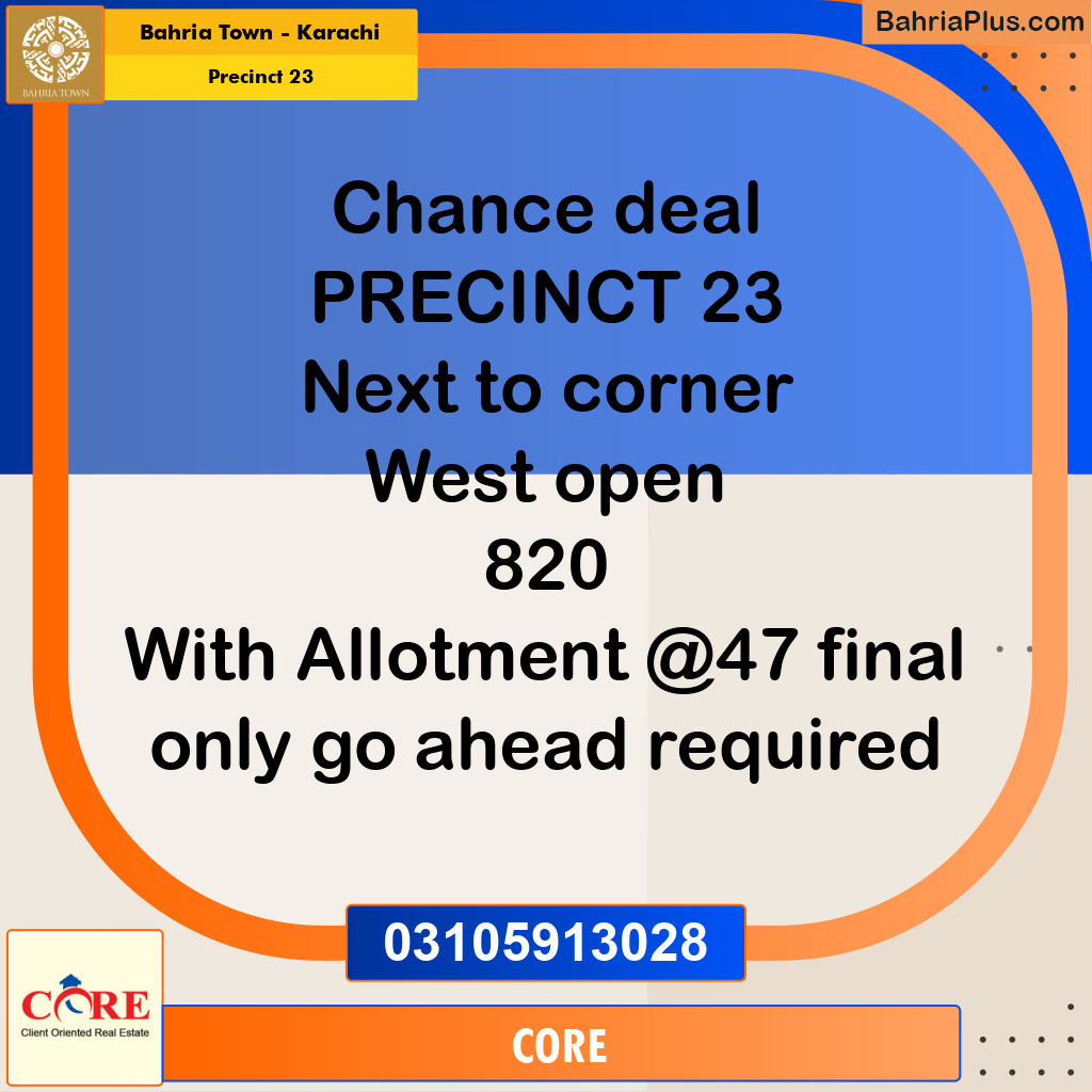 125 Sq. Yards Residential Plot for Sale in Precinct 23 - Bahria Town, Karachi - (BP-190388)